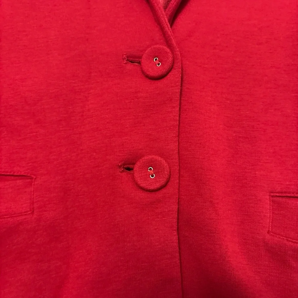 Tart Red Kaylie French Terry Blazer 2 Button SZ XL Career Casual Rayon Cotton - Picture 13 of 15